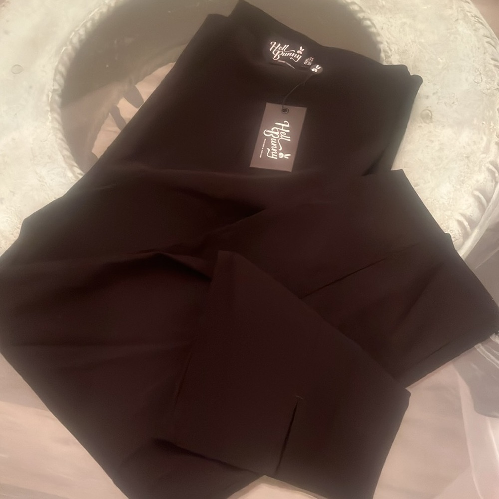 Hell Bunny Tina Retro Rockabilly Pinup Capri / Cigarette Pants NWT size 4X plus - Picture 8 of 11